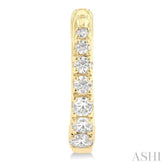 1/4 Ctw Graduated Round Cut Diamond Fashion Huggies in 14K Yellow Gold
